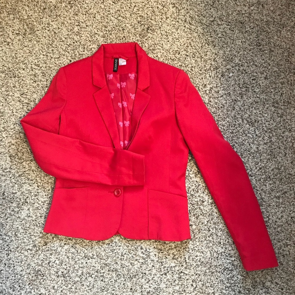 Super cute red blazer!